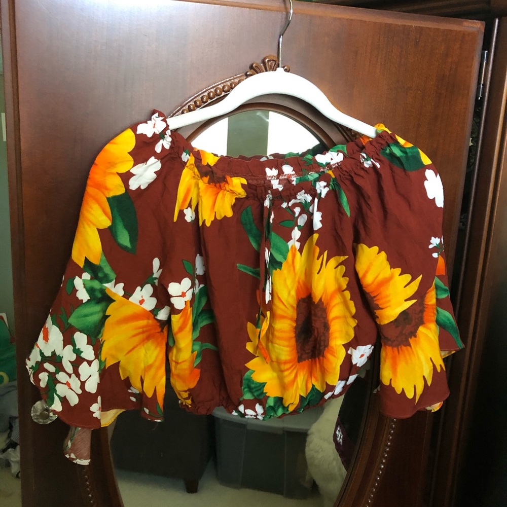 Sunflower crop top